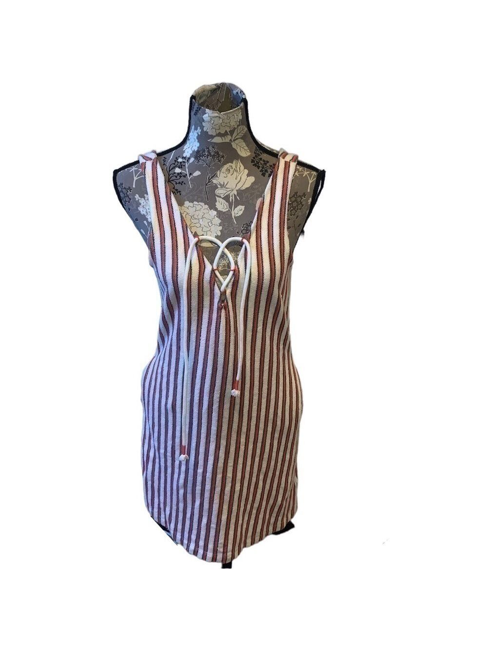 REBECCA MINKOFF Dress Striped Nautical Sleeveless size small